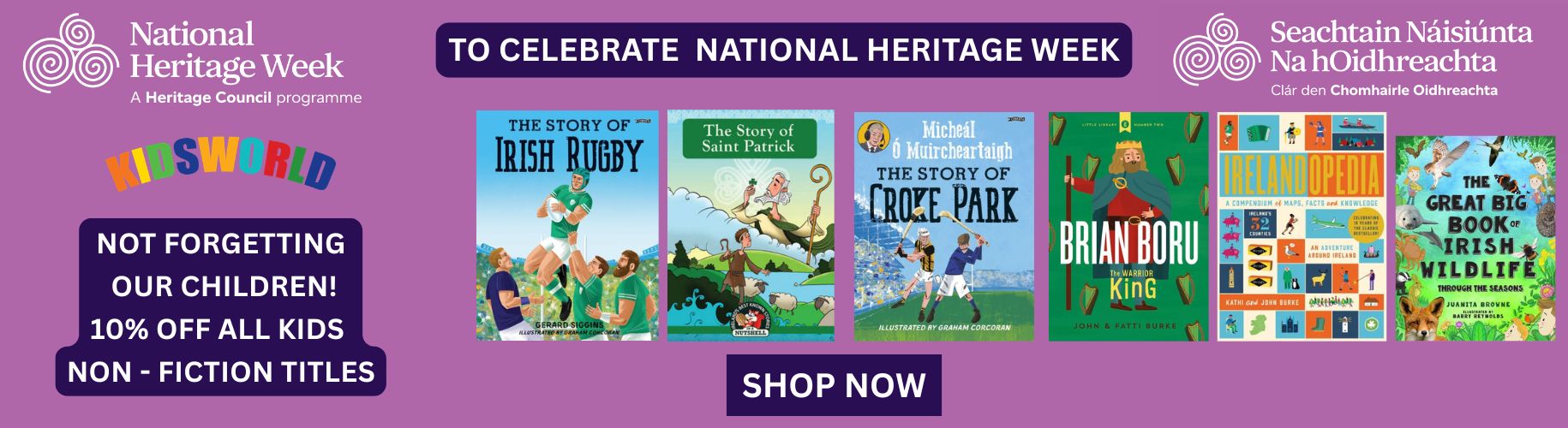 Natural Heritage Books for  Children 10% off